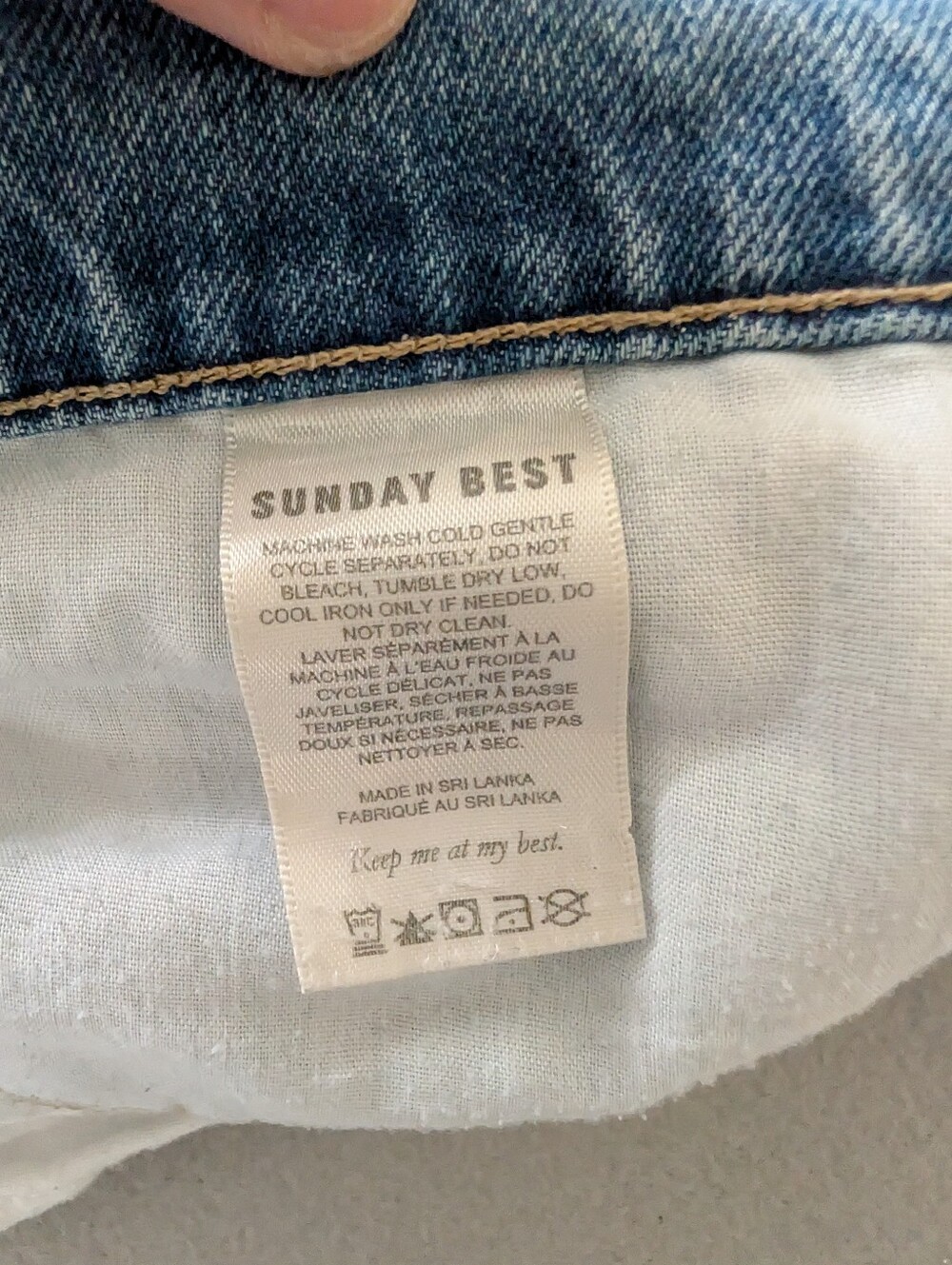 Aritzia Sunday Best Straight Leg Light Wash Jeans 100% Cotton Womens Size 31/12 image 2